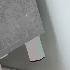 kleankin Under Sink Cabinet, Bathroom Vanity Unit, Storage Cupboard with Adjustable Shelves, White and Grey - 8