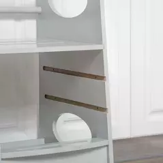 HOMCOM Kids Step Stool Toddler Kitchen Stool Tower with Adjustable Standing Platform, Grey - 8