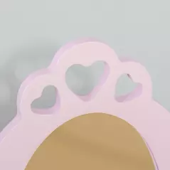 HOMCOM Kids Vanity Table & Stool Girls Dressing Set Make Up Desk Chair Dresser Play Set with Mirror Pink - 8