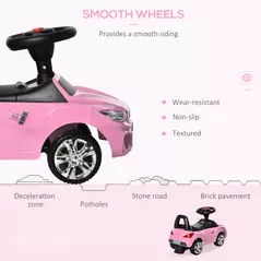 HOMCOM Ride on Car Baby Toddler Walker Foot to Floor Sliding Car Slider, Pink - 5