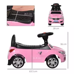 HOMCOM Ride on Car Baby Toddler Walker Foot to Floor Sliding Car Slider, Pink - 3