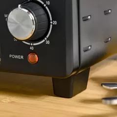 HOMCOM 21L Mini Countertop Oven, 100°C-230°C Adjustable Temp - Black - 8