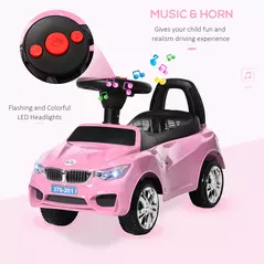 HOMCOM Ride on Car Baby Toddler Walker Foot to Floor Sliding Car Slider, Pink - 4