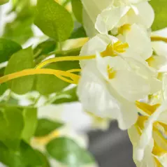 HOMCOM Artificial Realistic White Wisteria Tree Faux Decorative Plant in Nursery Pot for Indoor Décor, 160cm - 8