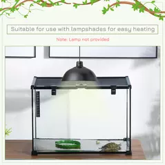 PawHut Glass Reptile Terrarium Insect Breeding Tank Vivarium Habitats with Thermometer for Lizards, Horned Frogs, Snakes, Spiders - Large 50 x 30 x 35cm - 7