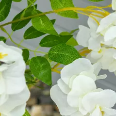 HOMCOM Artificial Realistic White Wisteria Tree Faux Decorative Plant in Nursery Pot for Indoor Décor, 160cm - 9