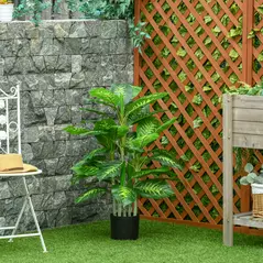 HOMCOM Faux Rose Plants, with Pots - 7