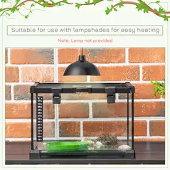 PawHut Glass Reptile Terrarium Insect Breeding Tank Vivarium Habitats with Thermometer for Lizards, Horned Frogs, Snakes, Spiders - Medium 50 x 30 x 25cm - 6