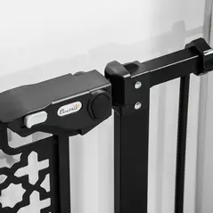 PawHut 74-80 cm Pressure Fit Safety Gate for Doorways and Staircases, Dog Gate, Pet Barrier for Hallways with Auto Close, Double Locking - 9