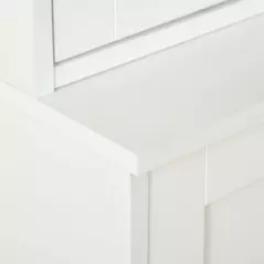 HOMCOM Modern Bookcase with Glass Doors, Display Storage Cabinet with Adjustable Shelves for Living Room, White - 7