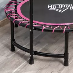 HOMCOM Mini Round Steel Frame Trampoline w/ Adjustable Handle, Pink - 8