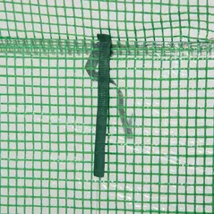 Outsunny 100 x 50 x 150cm Tomato Greenhouse Steel Frame PE Cover with Roll-up Door Outdoor for Backyard, Balcony, Garden, Green - 8