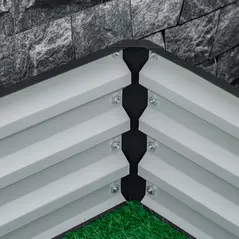 Outsunny 432L Square Raised Garden Bed Box with Weatherized Steel Frame for Vegetables, Flowers and Herbs, 120 x 120 x 30cm, Grey - 9