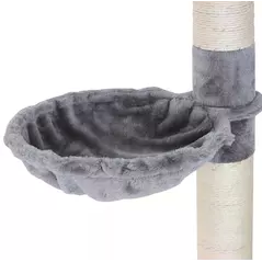 PawHut Floor to Ceiling Cat Tree 230-260cm Height Adjustable, 5-Tier Cat Tower with Scratching Posts, Hammock, Perches, Climbing Activity Centre for Indoor Kittens Playing and Relaxing, Grey - 7