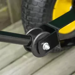 Outsunny 125 Litre Large Garden Cart Heavy Duty 4 Wheel Trolley Dump Wheelbarrow Tipping Truck Trailer - Green - 8