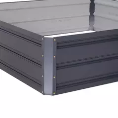Outsunny 432L Square Raised Garden Bed Box with Weatherized Steel Frame for Vegetables, Flowers and Herbs, 120 x 120 x 30cm, Grey - 7