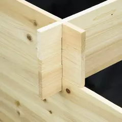 Outsunny 117cm x 100cm x 54cm 3 Tier Raised Garden Bed 376L Fir Wood Elevated Planter Flower Box with 9 Grow Grids and Non-woven Fabric for Vegetables, Flower, Herb Outdoor Indoor Use - 8