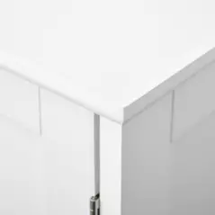 kleankin Under Sink Bathroom Cabinet, Freestanding Under Sink Cabinet with 2 Doors and Adjustable Shelf for Basin without or with Pedestal, White - 8