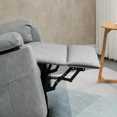 HOMCOM Faux Leather 70° Electric Riser Recliner Chair - Grey - 8