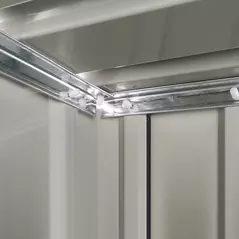 Outsunny 5ft x 3ft Garden Storage Shed, Outdoor Metal Shed with Sloped Roof, Lockable Door for Tools, Equipment, Grey - 8