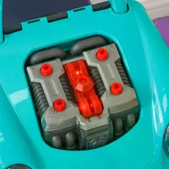 HOMCOM Kids Truck Engine Toy Set, with Horn, Light, Car Key, for Ages 3-5 Years - Teal - 9