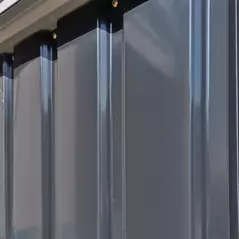 Outsunny 5ft x 3ft Garden Storage Shed, Outdoor Metal Shed with Sloped Roof, Lockable Door for Tools, Equipment, Grey - 9