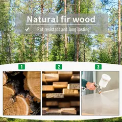 Outsunny Garden Planter with Trellis, 45L Raised Bed for Climbing Plants, Vines, Flowers, Outdoor Planter Box for Patio, 72.5 x 31.5 x 149.5 cm, Carbonised Finish - 7