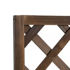 Outsunny Garden Planter with Trellis, 45L Raised Bed for Climbing Plants, Vines, Flowers, Outdoor Planter Box for Patio, 72.5 x 31.5 x 149.5 cm, Carbonised Finish - 8