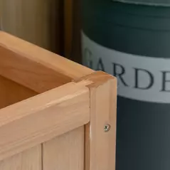 Outsunny 53L Garden Wooden Planter Box with Trellis Free Standing Flower Raised Bed with Lattice for Climbing Plants, 76cm x 36cm x 170cm, Brown - 8