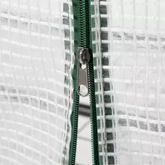 Outsunny 4 Tier Mini Greenhouse, Portable Compact Green House with Steel Frame, PE Cover, Roll-up Door, 70 x 50 x 160 cm, White - 9