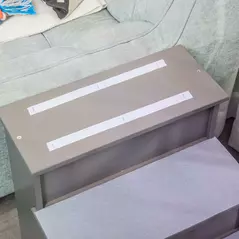 PawHut 4 Step Dog Steps for Bed, Wooden Dog Steps for Sofa, Pet Stairs for Bed Couch with Non-Slip Carpet for Cats and Puppies, 40 x 59 x 54.2 cm, Grey - 8