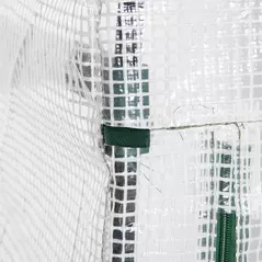 Outsunny 4 Tier Mini Greenhouse, Portable Compact Green House with Steel Frame, PE Cover, Roll-up Door, 70 x 50 x 160 cm, White - 8