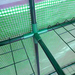 Outsunny Small Lean to Greenhouse 3-Tier with Shelves Outdoor, Green - 9