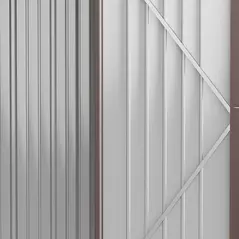 Outsunny 5.3 x 3.1ft Corrugated Steel Garden Shed - Brown - 8