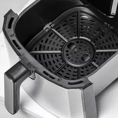 HOMCOM 6.5L Single Basket Air Fryer, 80-200°C Temperature, Black and Grey - 9