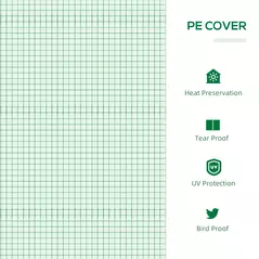 Outsunny Mini Greenhouse, Small Plant Grow House for Outdoor with Durable PE Cover, Observation Windows, 120 x 60 x 60 cm, Green - 4