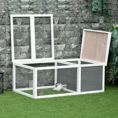 PawHut Guinea Pigs Hutches Small Guinea Pigs Hutches Pet Run Cover, with Water-resistant Asphalt Roof - 7