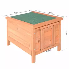 PawHut 20" Wooden Guinea Pigs Hutches-Fir Wood - 3