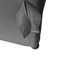 Outsunny 3 x 3(m) Patio Gazebo Canopy Garden Pavilion Tent Shelter Marquee with 2 Tier Water Repellent Roof, Mosquito Netting and Curtains, Aluminium Frame, Dark Grey - 9