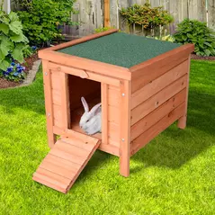 PawHut 20" Wooden Guinea Pigs Hutches-Fir Wood - 2