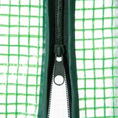 Outsunny 4 Tier Mini Greenhouse for Outdoor, Portable Gardening Plant Green House with Storage Shelf, Roll-Up Zipped Door, Metal Frame and PE Cover, 80 x 49 x 160cm, Green - 8