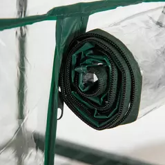 Outsunny 3 Tier Mini Greenhouse Portable Garden Grow House with Roll Up Door and Wire Shelves, 69L x 49W x 125H cm, Clear - 7