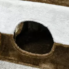 PawHut Cat Tree Tower for Indoor Cats Kitten House Scratching Posts with Condo Perch Interactive Mouse Toy, 45 x 33 x 70 cm, Brown - 9