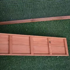 Pawhut 2 Floor Wooden Guinea Pigs Hutches House Bunny Coop Outdoor Garden Backyard, 158L x 58W x 68H cm - 7