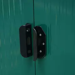 Outsunny 8.5 x 4ft Metal Shed with Lightsky Panels, Garden Storage Tool House with Double Doors for Garden, Patio and Lawn, Green - 7