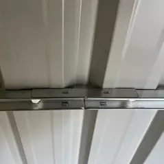 Outsunny 14 x 8ft Outdoor Garden Metal Storage Shed with Lockable Door, Tool Storage Box for Garden, Patio and Lawn, Grey - 8