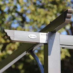 Outsunny 3.5M X 3.5M Metal Pergola Gazebo Awning Retractable Canopy Outdoor Garden Sun Shade Shelter Marquee Party BBQ, Grey - 8