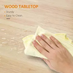 HOMCOM Compact Kitchen Trolley Utility Cart on Wheels with Open Shelf & Storage Drawer for Dining Room, Kitchen, Grey - 5