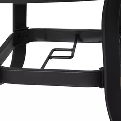 Outsunny 106cm Round Garden Dining Table with Parasol Hole Tempered Glass Top Steel Frame - 9