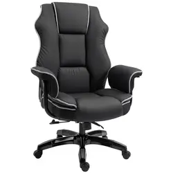 Vinsetto Faux Leather Executive Office Chair, with Contrast Piping - Black/White - 1